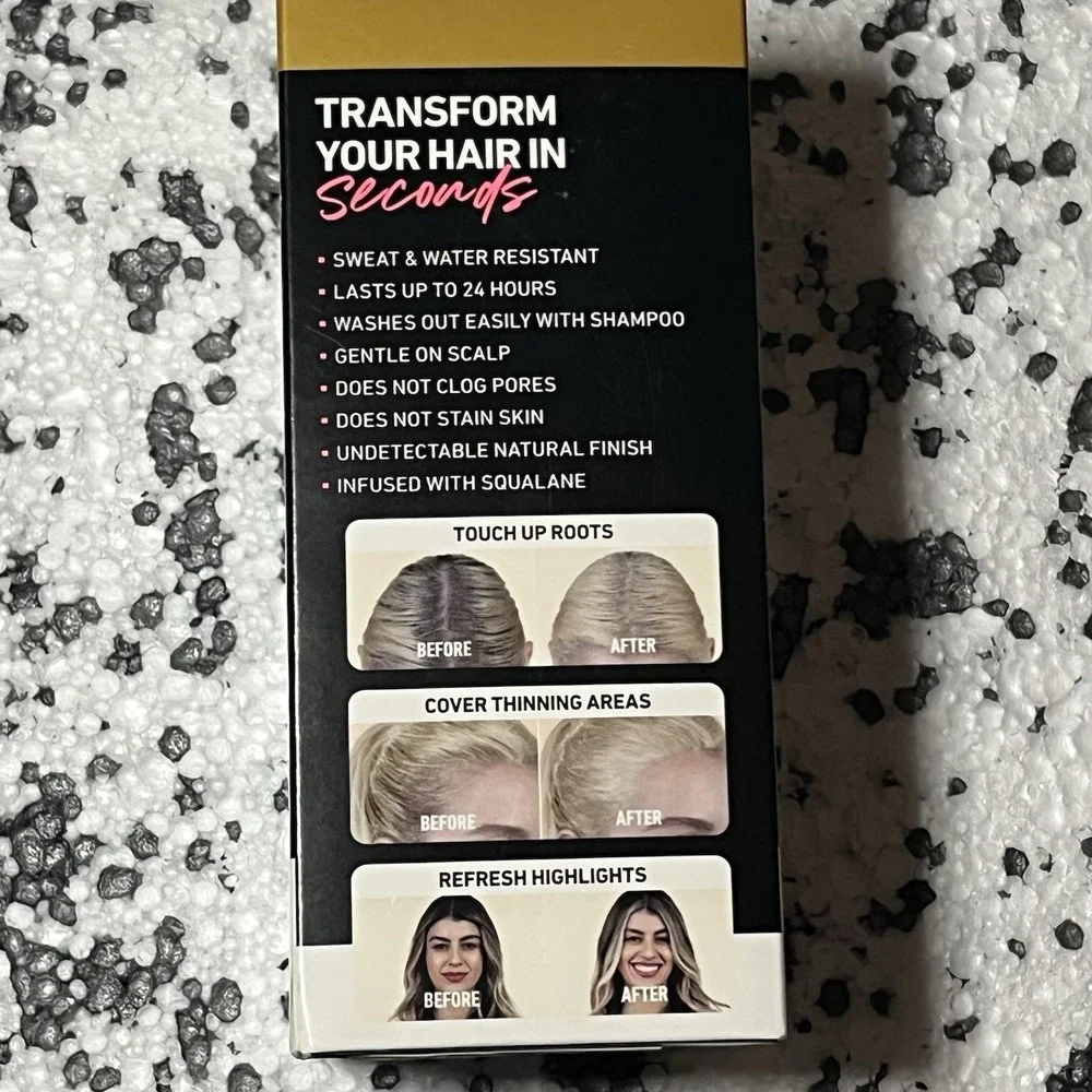 BOLDIFY Root Touch Up Powder with Brush, Covers Thinning Hair Grays Light Blonde